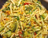 Krémes, zöldséges fusilli (vegán) recept fázis 3 fotója