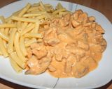 Tejfölös gombás sertéstokány recept fázis 6 fotója