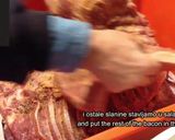 A picture of step 1 of Making smoked bacon.