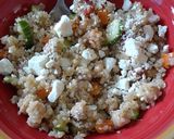 A picture of step 6 of Greek Style Quinoa Salad.