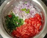 A picture of step 1 of Oats chilla.