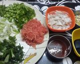A picture of step 1 of Chicken Hot and Sour Soup.