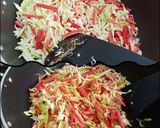 A picture of step 1 of Cabbage & Carrot dry sabzi.