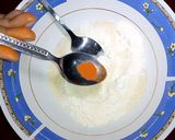 A picture of step 1 of Rava Jalebi.
