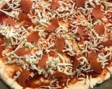A picture of step 3 of 2 ingredient pizza dough 🍕.