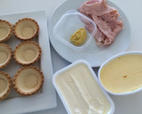 Foto del paso 1 de la receta: Relleno de jamón para tartaletas saladas