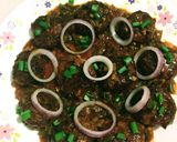 A picture of step 8 of Cabbage Manchurian.