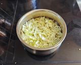 A picture of step 2 of Cabbage Moong Dal Poriyal.