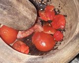 A picture of step 2 of Beans with dryfish.