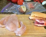 Foto del paso 1 de la receta: Brochettes de pollo y panceta