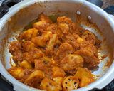 A picture of step 8 of Sindhi Bhae Patata (Lotus Root and Potato Curry or Sabzi).