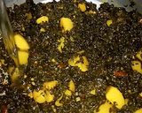 A picture of step 7 of Aloo Palak.