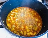 A picture of step 5 of Creamy Sweet Potato and Wheat Berry Soup.