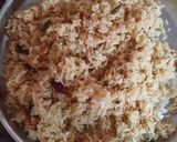 A picture of step 6 of Chintapandu pulihora / tamarind rice Andhra style.