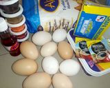 A picture of step 2 of Rainbow cake.