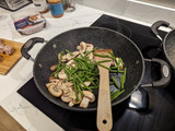 Tarragon, mushroom & sausage frittata