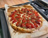 Une image de l'étape 11 de Tarte salée aux tomates, courgette, salami, mozzarella et brie de Meaux.