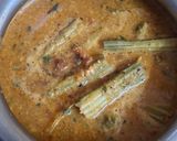 A picture of step 5 of Drumstick Curry with Coconut and Peanuts.