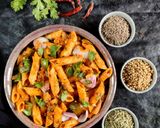 A picture of step 1 of Kadhai pasta masala.