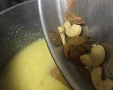 A picture of step 5 of Rawa kesari or Kesari Bhat.