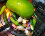 A picture of step 1 of Roasted Kairi Chutney.