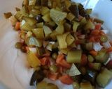 A picture of step 3 of Pea potatoes and yogurt appetizer.