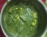 A picture of step 4 of Homemade Palak  Paneer.