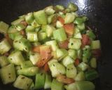A picture of step 2 of Turai ki sabji (Ridge gourd).
