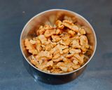 A picture of step 1 of Walnut Halwa.