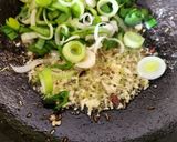 A picture of step 3 of Broccoli Leek Peas Palak Green Pulav.