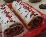 Foto del paso 5 de la receta: Pionono relleno con Banana, Chips de chocolate y Nuez
