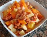 Foto del paso 6 de la receta: Guiso de otoño con porotos de manteca y chorizo #Mercado