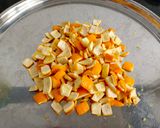 A picture of step 1 of Orange Peel pickle.