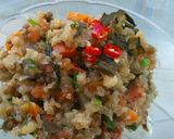 Hình bước làm 4 của món Quinoa, lentil nấu rau củ