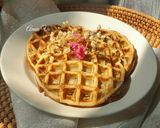 Hình bước làm 4 của món Bánh waffle mè đen