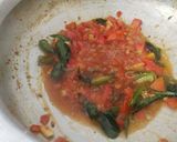 A picture of step 3 of Chettinad fish curry.