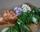 Foto langkah ke 1 dari resep Tumis Jamur Tahu Cabe Hijau.