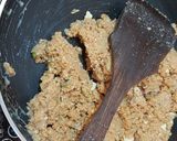 A picture of step 3 of Moong dal ladoo.
