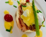 A picture of step 17 of Egg Benedict.