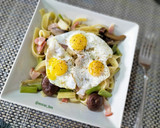 Foto del paso 6 de la receta: Tagliatelle con setas, ajos tiernos, bacon y huevos de codorniz