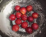 A picture of step 1 of Fresh Plum Chutney 🤤🍒.