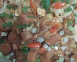 Foto langkah ke 8 dari resep Barbeque Sausages With Scrambled Eggs.