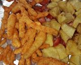 A picture of step 2 of Kurkure Aloo Chaat.