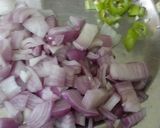 A picture of step 2 of Pumbkin ki sabji.