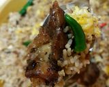 รูปขั้นตอนการทำที่ 7 ของ ข้าวกล้องผัดไข่-ไก่ทอด #ทำขายรวย