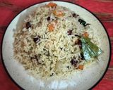 A picture of step 3 of Kerala style fried rice.