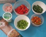 Foto del paso 1 de la receta: Spaghettis integrales con verduras y crema