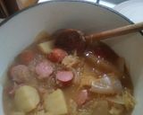 A picture of step 11 of Sauerkraut and polish kielbasa.