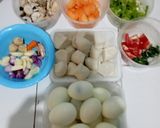 Foto langkah ke 1 dari resep Bubur Telur Jamur.