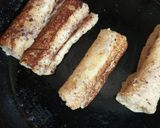 A picture of step 4 of French Toast Rolls Filled with chocolate.